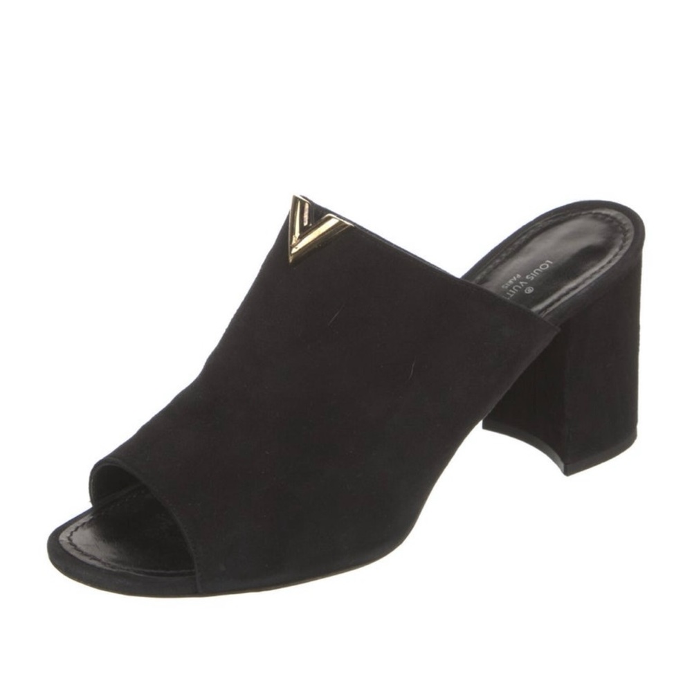 Authentic Louis Vuitton women suede Heels